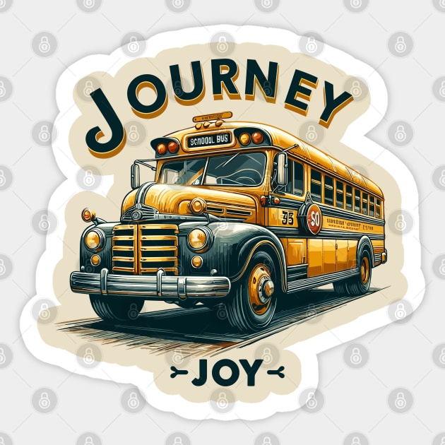 School Bus, Journey Joy Sticker by Vehicles-Art